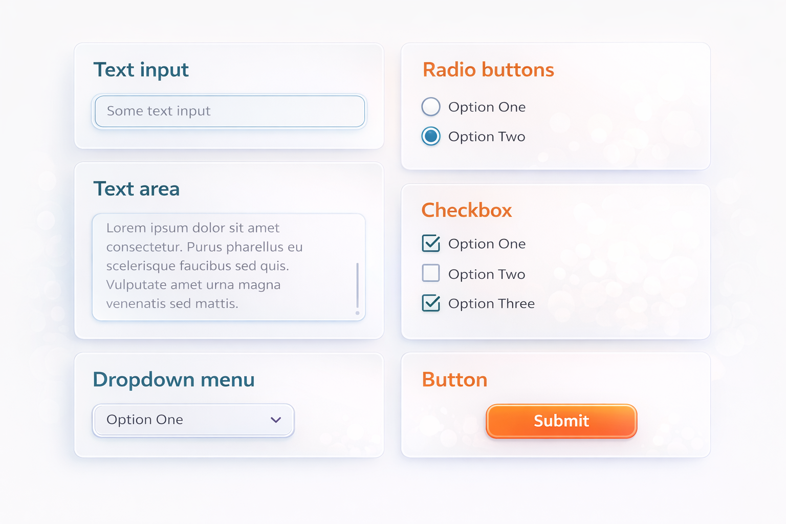 Web form interface